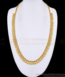 Latest One Gram Gold Mullaipoo Malai Long Haram For Wedding HR3697