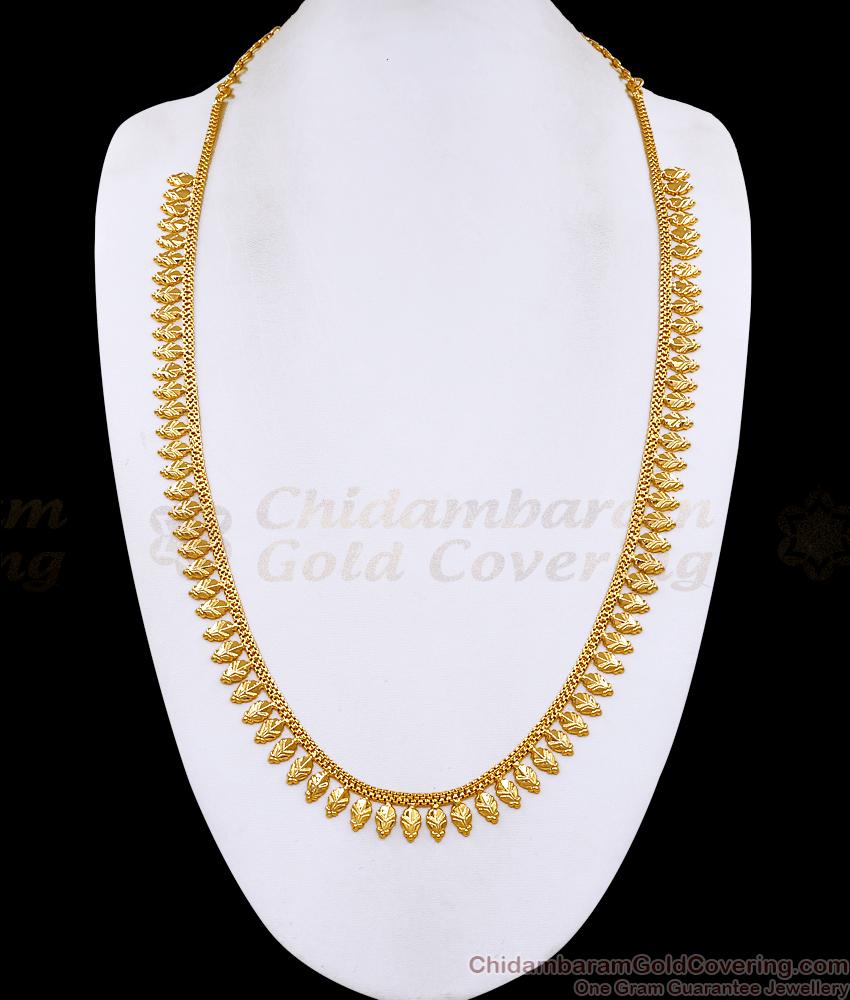 Latest One Gram Gold Mullaipoo Malai Long Haram For Wedding HR3697
