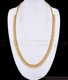 Latest 1 Gram Gold Plated Mullai Haram Plain Design For Bridal Wear HR3699