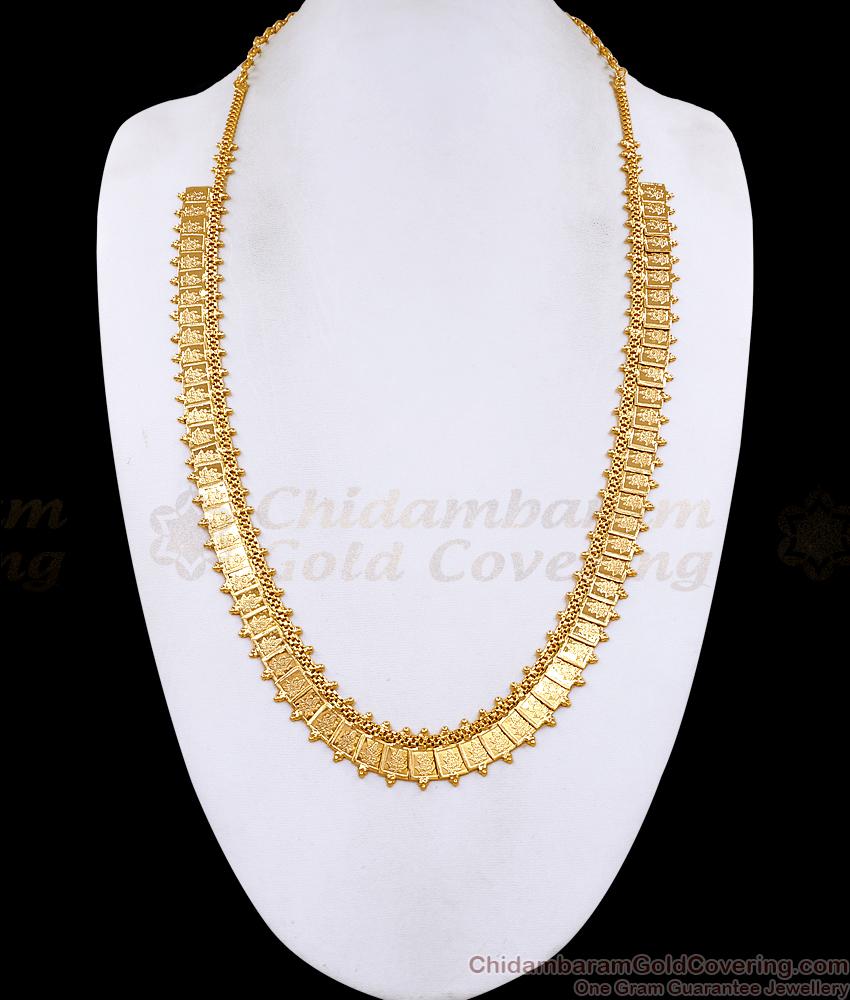 Traditional One Gram Gold Lakshmi Square Coin Haram Design Shop Online HR3701