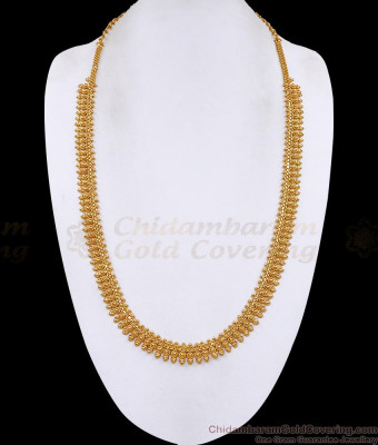 Plain Mullai Mottu Gold Imnitaion Long Haram Design For Women HR3711