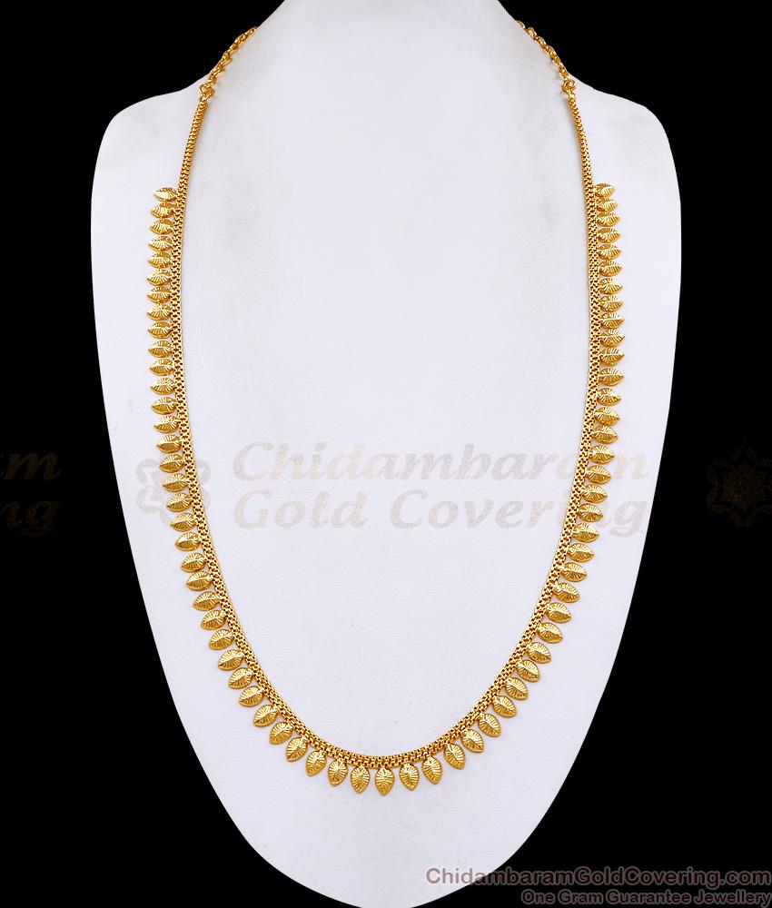 New Arrival Gold Covering Leaf Malai Haram Collections HR3712