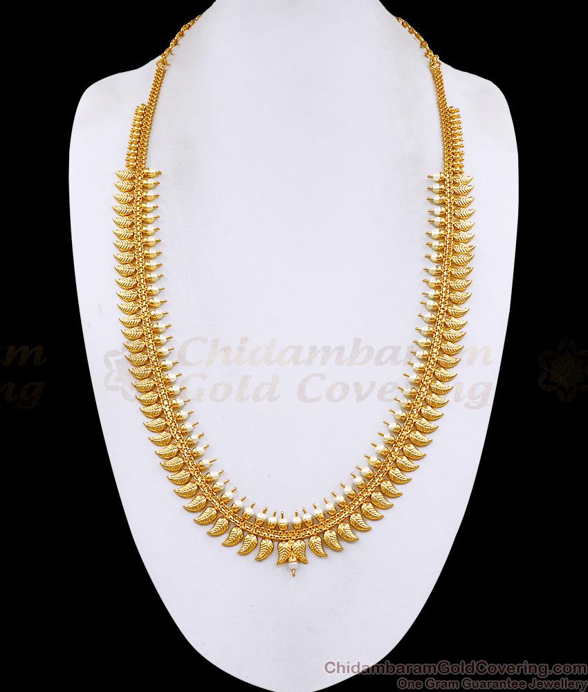 Latest Pearl Design 1 Gram Gold Mango Haram Shop Online HR3714