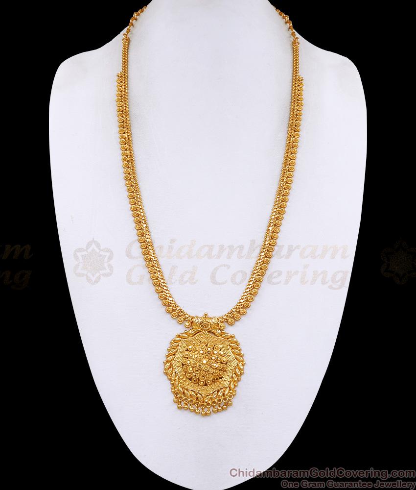 South Indian Gold Plated Mullai Haram Design For Women Wedding HR3715