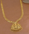Beautiful One Gram Gold Long Mango Haram Peacock Pendant Design HR3720