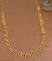 Elegant Gold Plated Mullaimottu Long Haram Design Without Stone HR3723