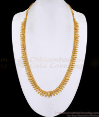 Elegant Gold Plated Mullaimottu Long Haram Design Without Stone HR3723