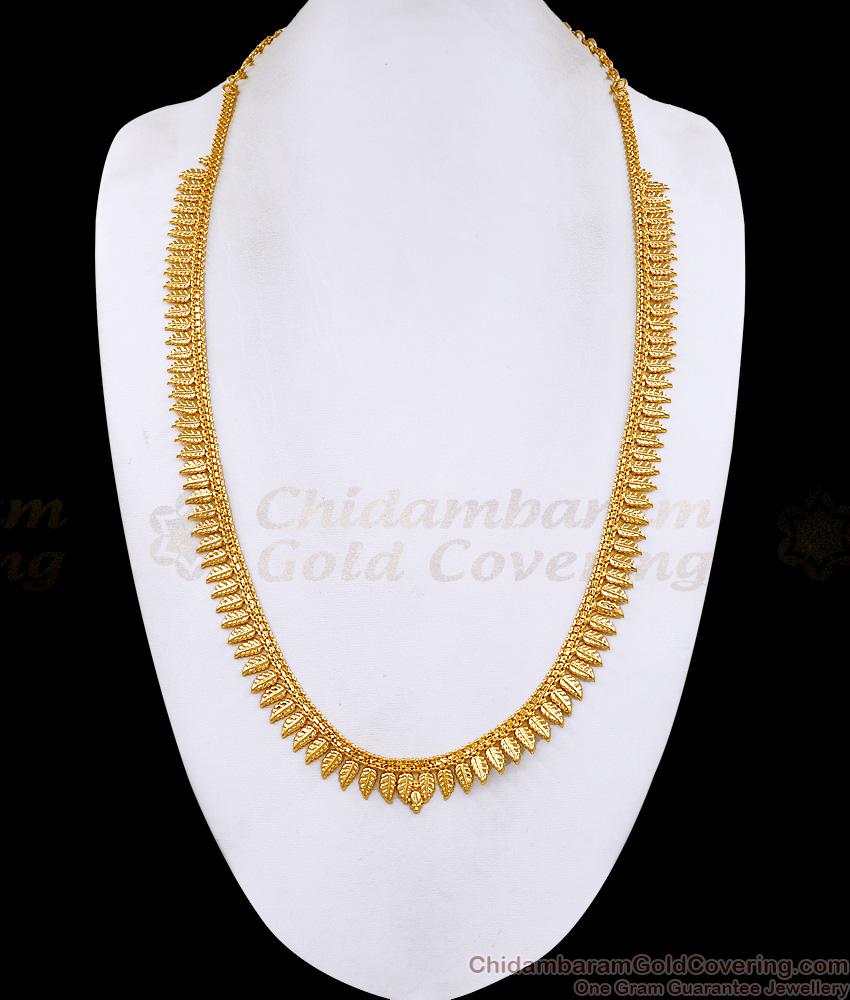 Buy Plain Leaf Design Micro Gold Plated Haram Design For Women HR3724
