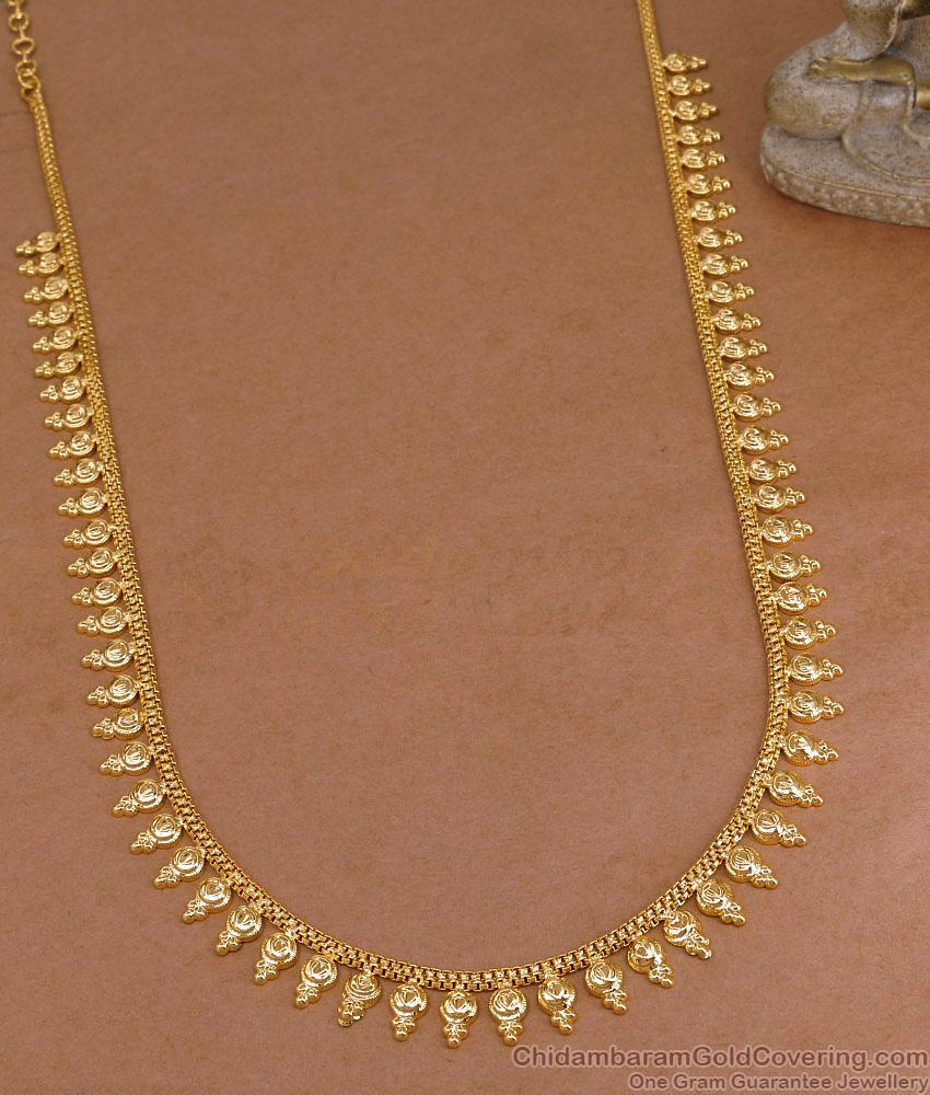 Light Weight One Gram Gold Haram Kerala Bridal Collections HR3725