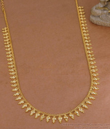 Light Weight One Gram Gold Haram Kerala Bridal Collections HR3725