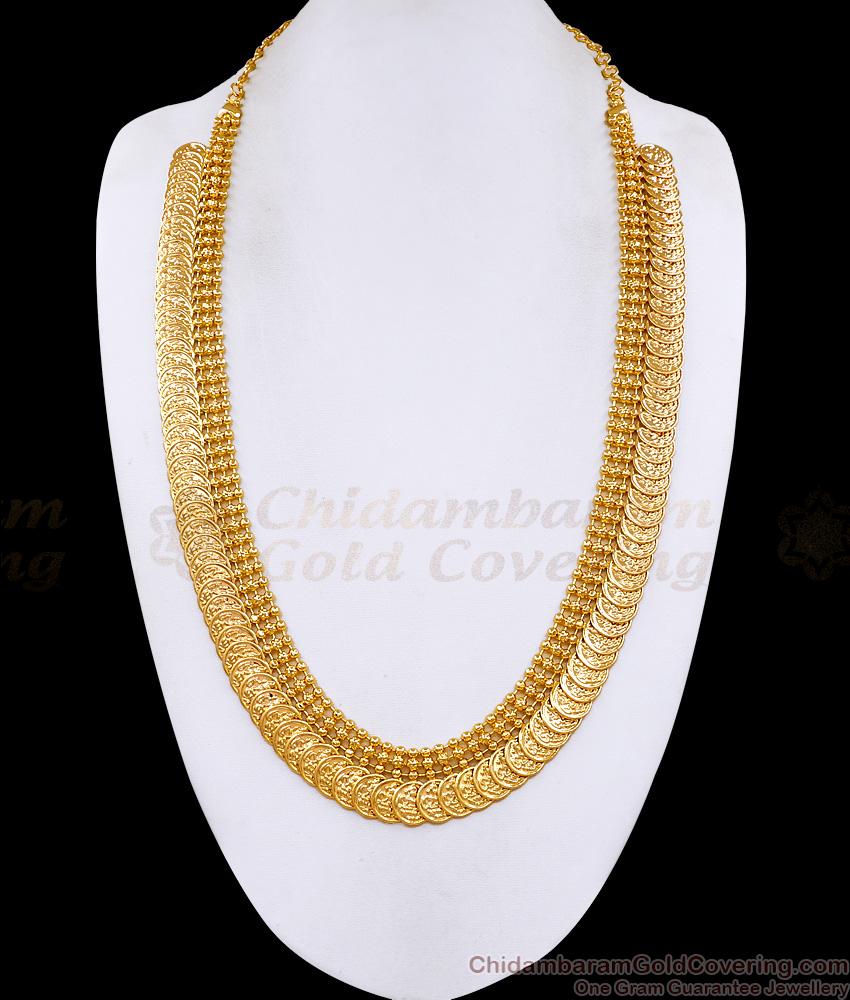 New Arrival Lakshmi Coin Gold Imitation Haram For Women HR3726