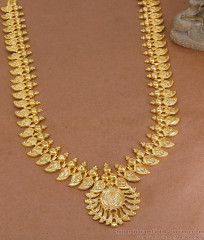 New Arrival Forming Gold Kerala Mango Haram For Wedding HR3731