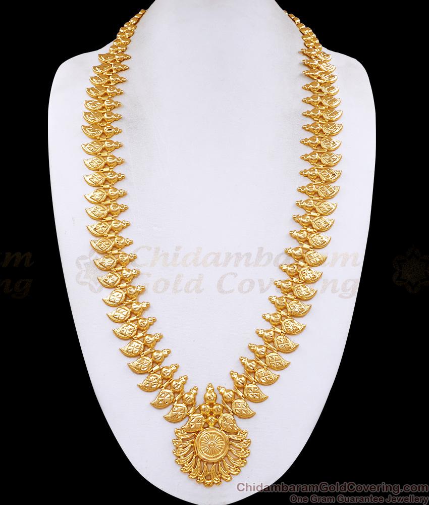 New Arrival Forming Gold Kerala Mango Haram For Wedding HR3731