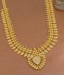 Two Gram Gold Leaf Design Ruby Stone Haram Bridal Jewelry HR3732