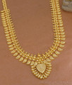 Two Gram Gold Leaf Design Ruby Stone Haram Bridal Jewelry HR3732