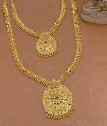 New Arrival Bridal Wear Gold Plated Mango Haram Combo Set Online HR3740