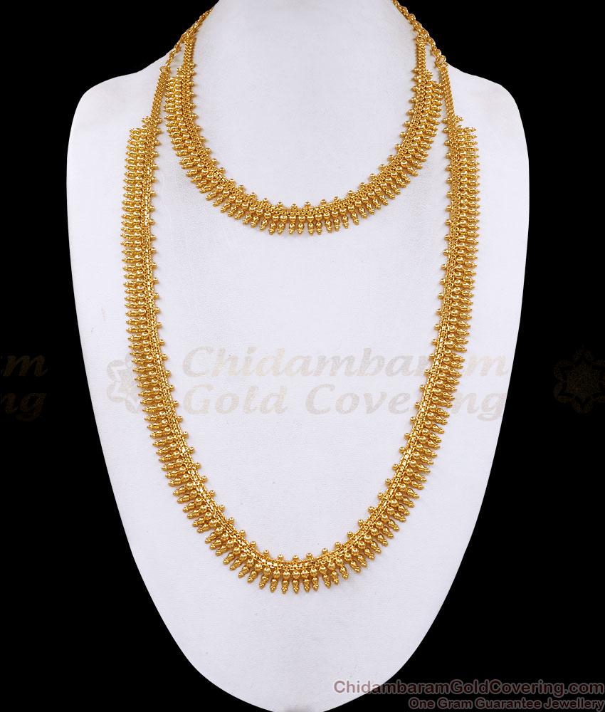 Plain Mullai Mottu Gold Imitation Haram Combo Set For Women Fashion HR3742 Plain Mullai Mottu Gold Imitation Haram Combo Set For Women Fashion HR3742