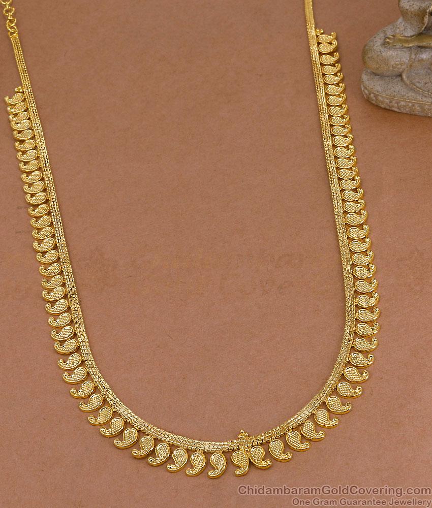 High Quality Micro Gold Plated Long Mango Malai Haram For Brides HR3744 High Quality Micro Gold Plated Long Mango Malai Haram For Brides HR3744