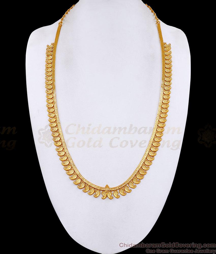 High Quality Micro Gold Plated Long Mango Malai Haram For Brides HR3744 High Quality Micro Gold Plated Long Mango Malai Haram For Brides HR3744