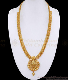 Latest Floral Design Gold Plated Mullaipoo Haram Without Stone HR3747 Latest Floral Design Gold Plated Mullaipoo Haram Without Stone HR3747