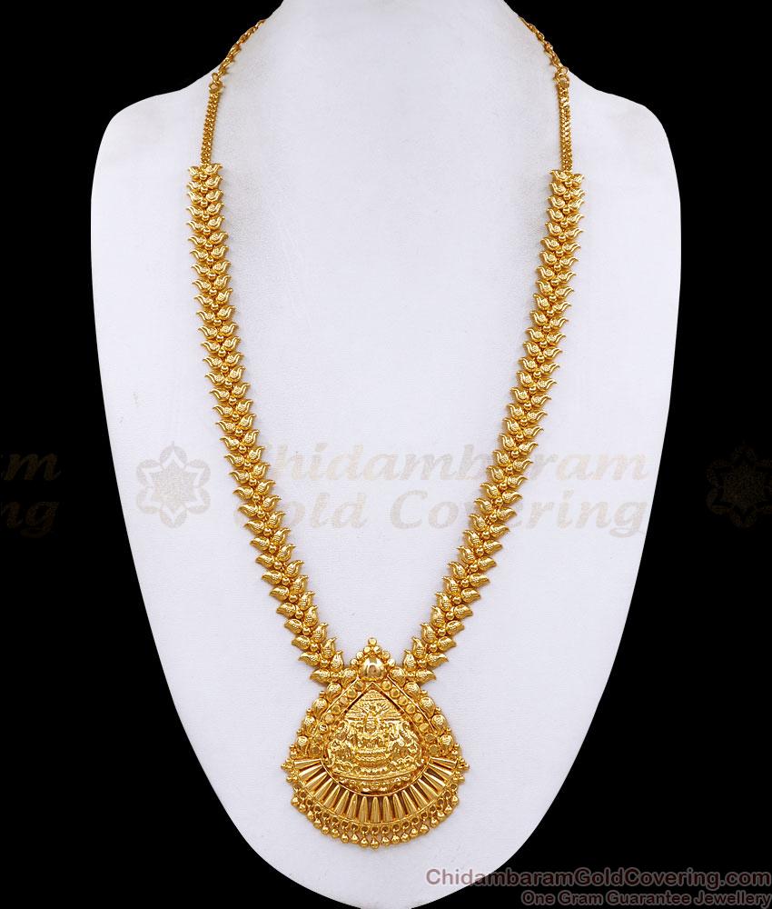 Grand Bridal Wear Lakshmi Design Gold Haram Mango Malai Collection HR3749 Grand Bridal Wear Lakshmi Design Gold Haram Mango Malai Collection HR3749