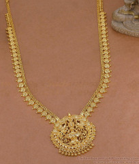 High Quality 1 Gram Gold Plated Lakshmi Haram For Bridal Wear HR3752 High Quality 1 Gram Gold Plated Lakshmi Haram For Bridal Wear HR3752