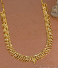 New Arrival Gold Plated Mango Malai Long Haram Shop Online HR3760 New Arrival Gold Plated Mango Malai Long Haram Shop Online HR3760