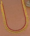 Stylish Ruby Stone Long Mullaipoo Gold Plated Haram Shop Online HR3763 Stylish Ruby Stone Long Mullaipoo Gold Plated Haram Shop Online HR3763