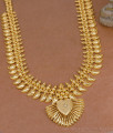Latest Kerala Pattern Forming Gold Long Haram Mango Design HR3773