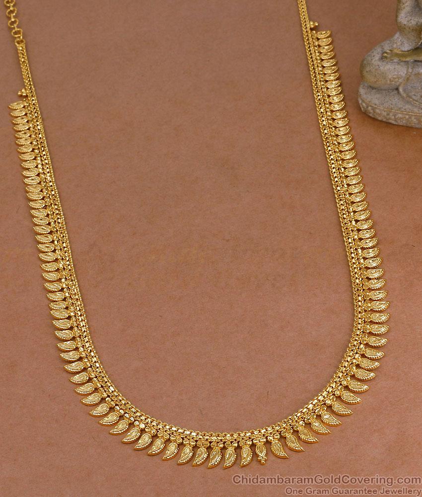 Latest One Gram Gold Mullaipoo Haram Without Stone For Brides HR3775