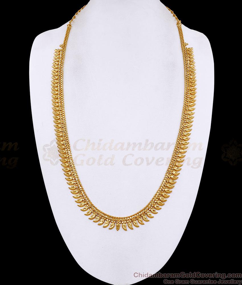 Latest One Gram Gold Mullaipoo Haram Without Stone For Brides HR3775