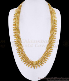 Grand Bridal Wear Micro Gold Plated Mullaipoo Long Haram Online HR3779