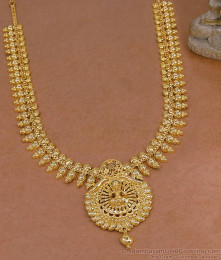 Grand Bridal Wear Lakshmi Design Mullaipoo Gold Haram For Women HR3780