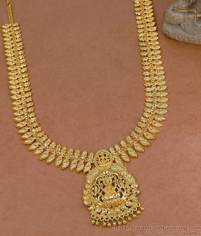 Traditional One Gram Gold Mullai Haram Lakshmi Design Shop Online HR3781