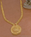 Single Ruby Stone Lakshmi Pendant Gold Imitation Haram Shop Online HR3783