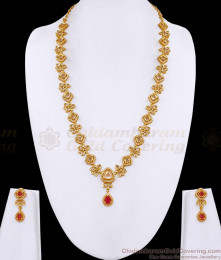 Glittering Ruby White Stone Long Victoria Haram Combo HR3786
