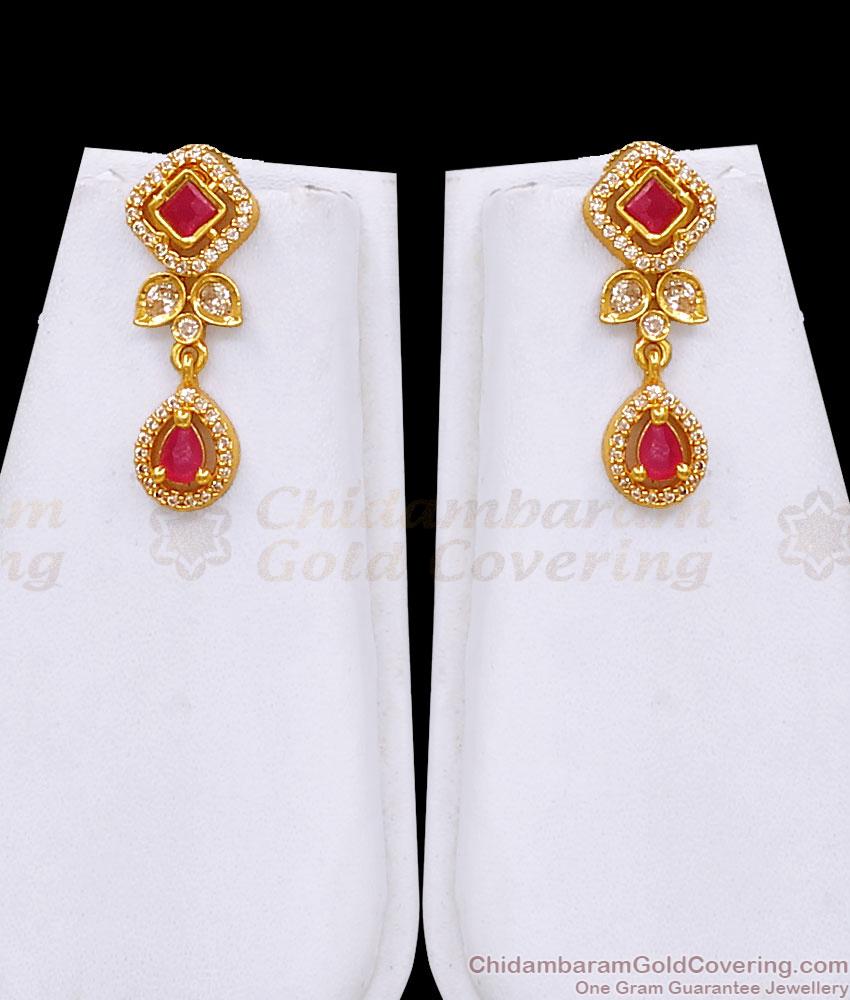 Glittering Ruby White Stone Long Victoria Haram Combo HR3786 Glittering Ruby White Stone Long Victoria Haram Combo HR3786