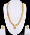Premium Quality Gold Plated Long Mango Haram White Stone Design HR3787 Premium Quality Gold Plated Long Mango Haram White Stone Design HR3787