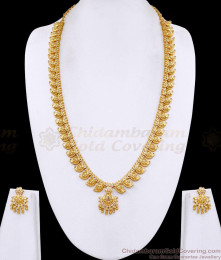 Premium Quality Gold Plated Long Mango Haram White Stone Design HR3787
