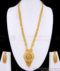 Traditional Two Gram Gold Haram Earring Bridal Combo HR3788 Traditional Two Gram Gold Haram Earring Bridal Combo HR3788