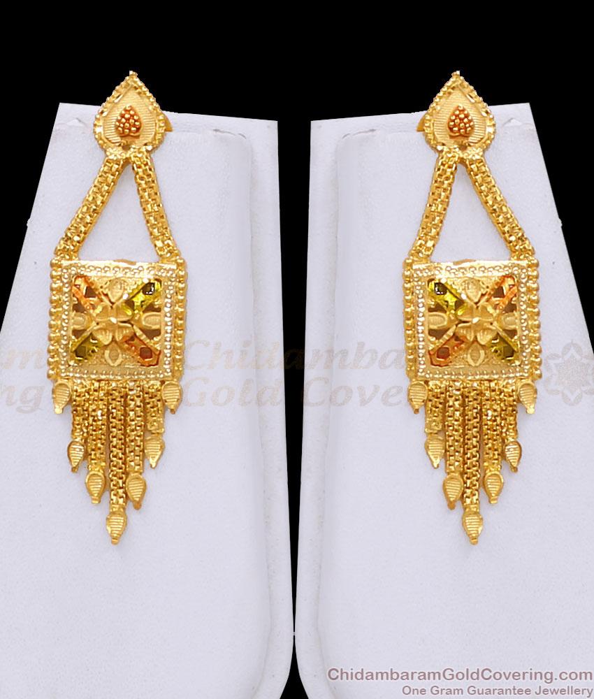 Latest Two Gram Gold Enamel Pattern Haram Earring Combo Shop Online HR3789 Latest Two Gram Gold Enamel Pattern Haram Earring Combo Shop Online HR3789