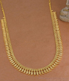 Plain One Gram Gold Mullai Malai Haram Design Online HR3792 Plain One Gram Gold Mullai Malai Haram Design Online HR3792