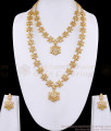 Heavy Five Metal White Stone Haram Necklace Combo Floral Design HR3803 Heavy Five Metal White Stone Haram Necklace Combo Floral Design HR3803
