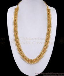 Multi Color Stone Gold Imitation Mullai Mottu Haram Pearl Jewelry HR3804 Multi Color Stone Gold Imitation Mullai Mottu Haram Pearl Jewelry HR3804