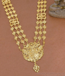 Three Line Gold Plated Governor Haram For Brides HR3806