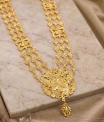 Three Line Gold Plated Governor Haram For Brides HR3806