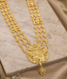 Three Line Gold Plated Governor Haram For Brides HR3806