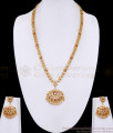 Premium Impon Ruby White Stone Long Haram Chandbali Earrings Set HR3812 Premium Impon Ruby White Stone Long Haram Chandbali Earrings Set HR3812