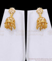 Five Metal Gold Polish White Stone Haram Jhumka Bridal Set HR3813
