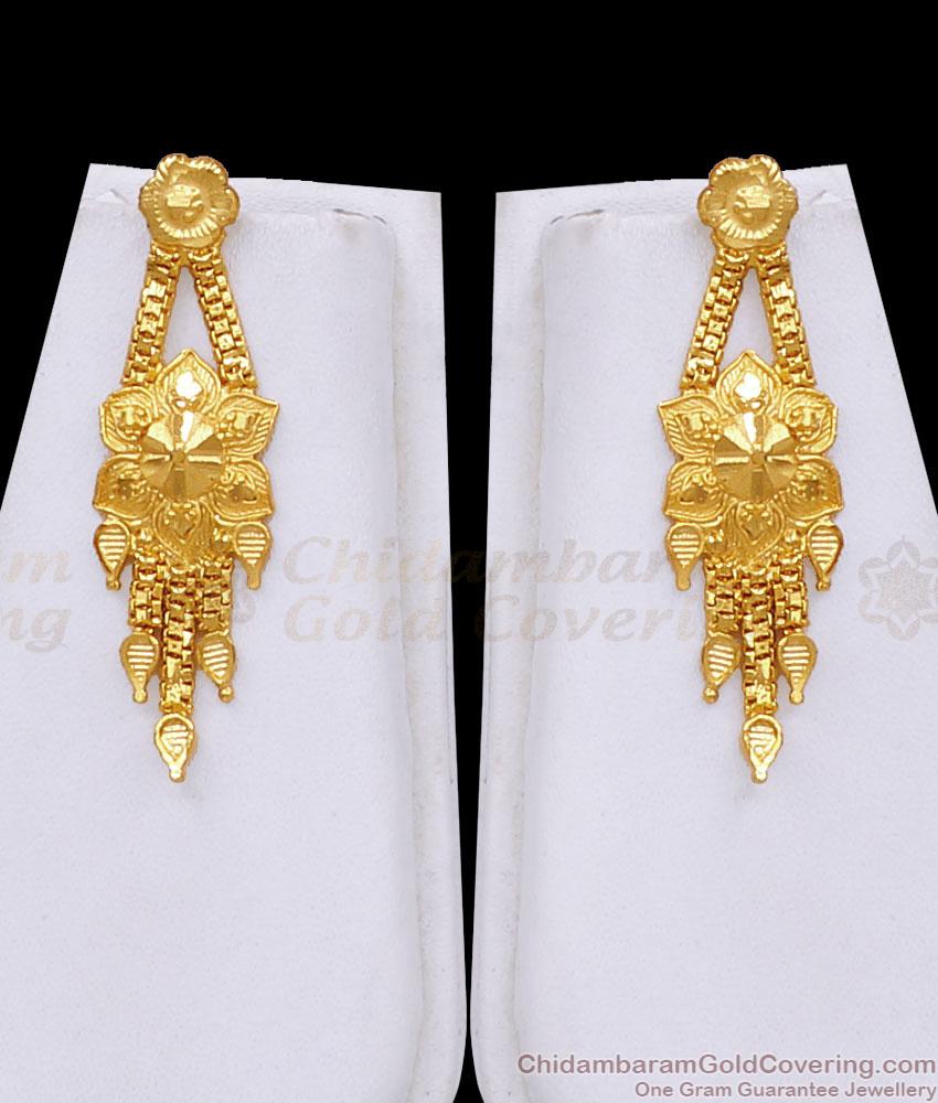 Two Gram Dubai Gold Long Haram Earring Set Arabic Bridal Jewelry HR3822 Two Gram Dubai Gold Long Haram Earring Set Arabic Bridal Jewelry HR3822